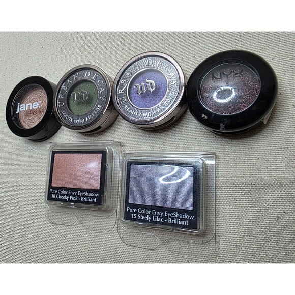 Lot of 6 Single Eyeshadows – Urban Decay, Estée Lauder, Jane, NYX – NEW - Picture 2 of 16